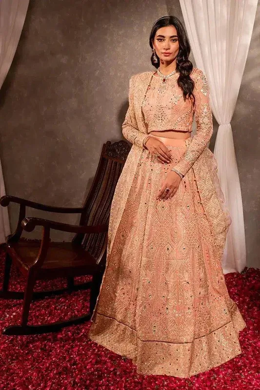 Maria Osama Khan Dastaan Festive Formals 23 Pink Raw Silk – view 1 – Poshaq