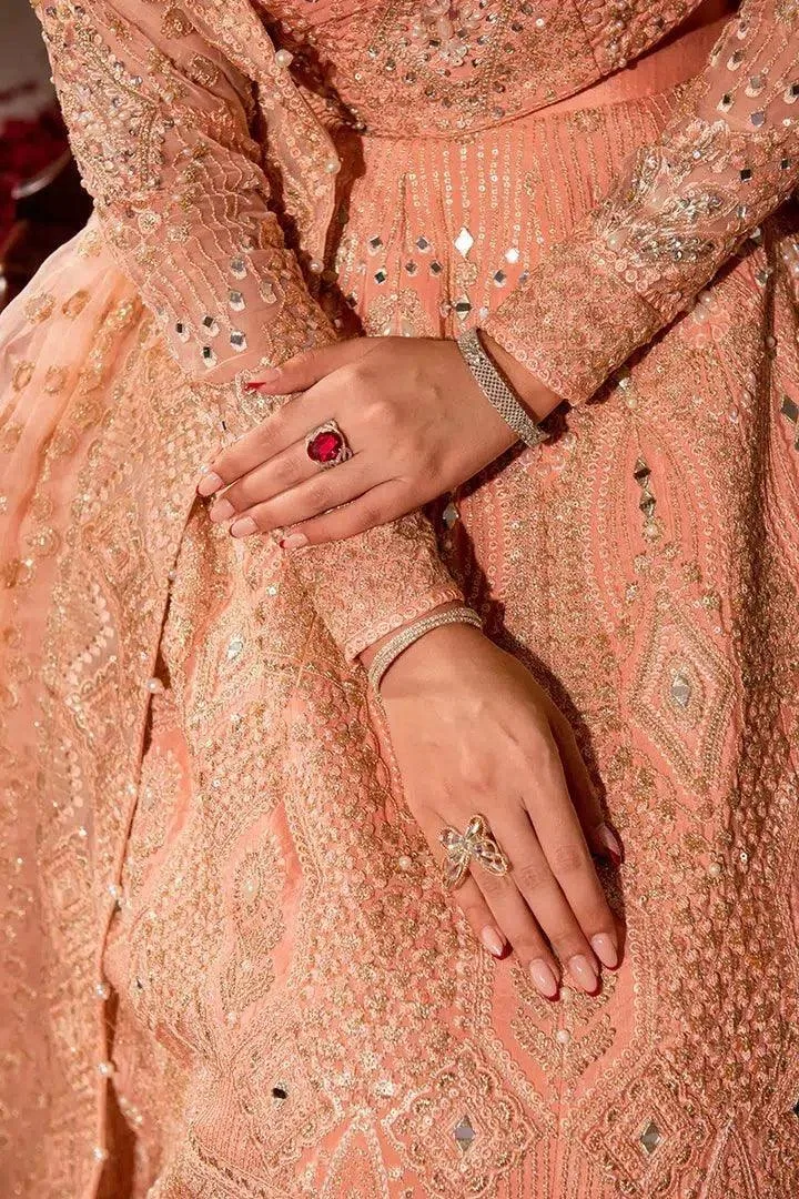 Maria Osama Khan Dastaan Festive Formals 23 Pink Raw Silk – view 3 – Poshaq