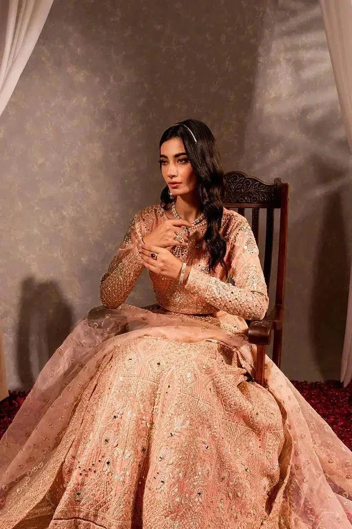 Maria Osama Khan Dastaan Festive Formals 23 Pink Raw Silk – view 6 – Poshaq