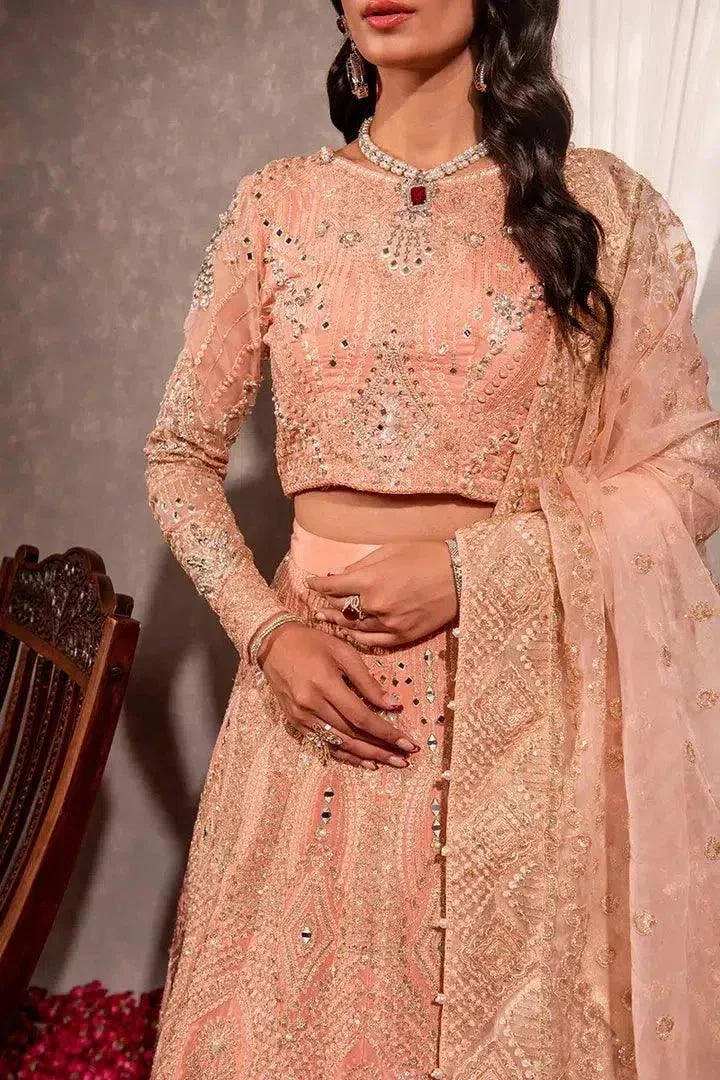 Maria Osama Khan Dastaan Festive Formals 23 Pink Raw Silk – view 7 – Poshaq