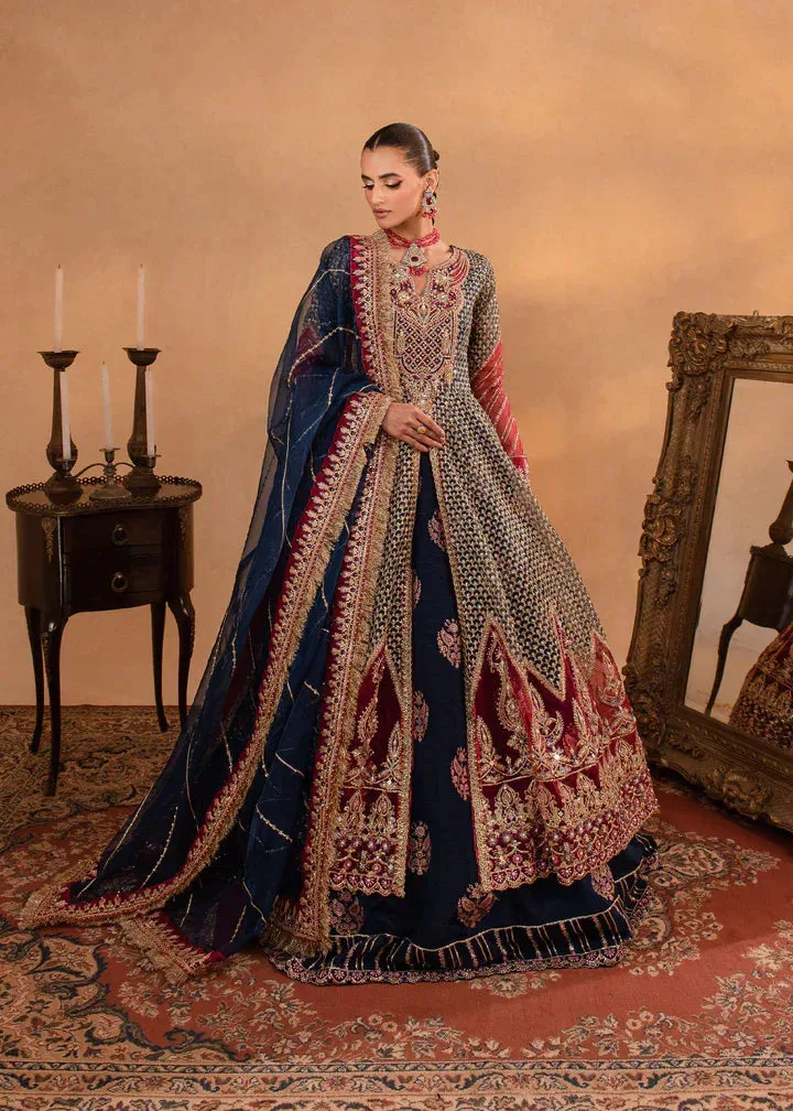 Maria Osama Khan Sajni Wedding Festive Orange Raw Silk – view 1 – Poshaq