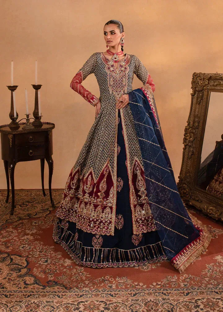Maria Osama Khan Sajni Wedding Festive Orange Raw Silk – view 10 – Poshaq