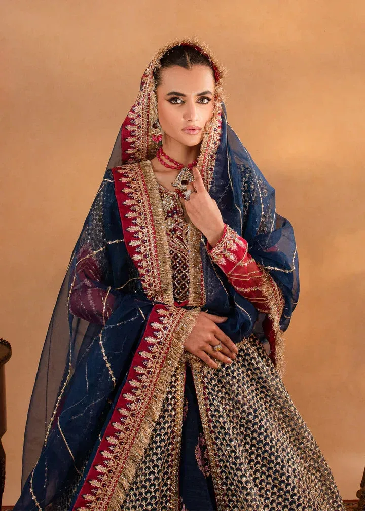 Maria Osama Khan Sajni Wedding Festive Orange Raw Silk – view 2 – Poshaq