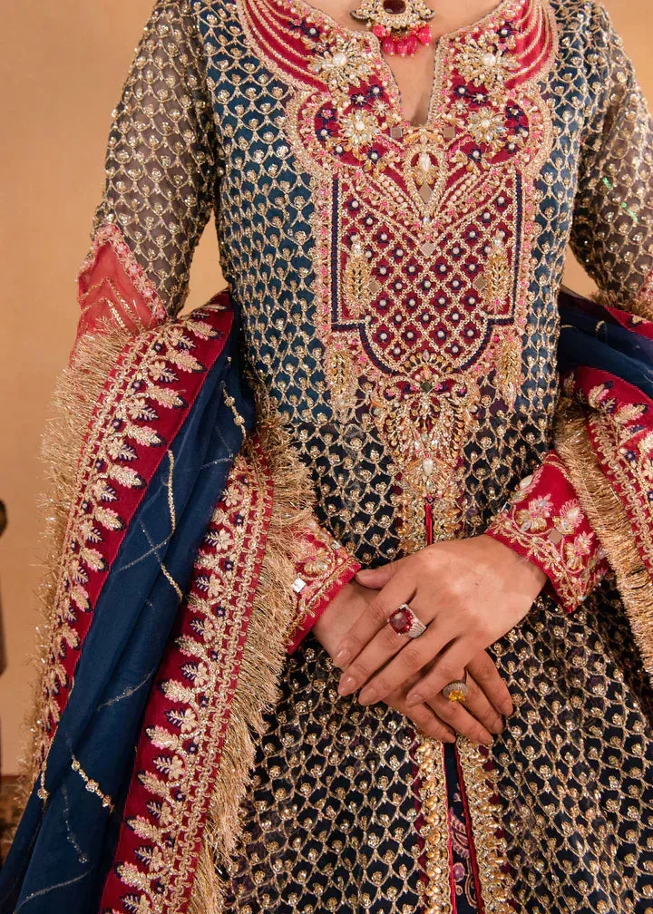Maria Osama Khan Sajni Wedding Festive Orange Raw Silk – view 4 – Poshaq