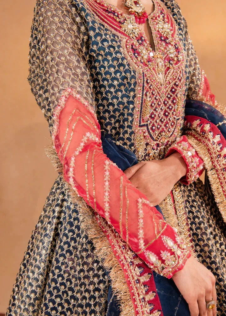 Maria Osama Khan Sajni Wedding Festive Orange Raw Silk – view 5 – Poshaq