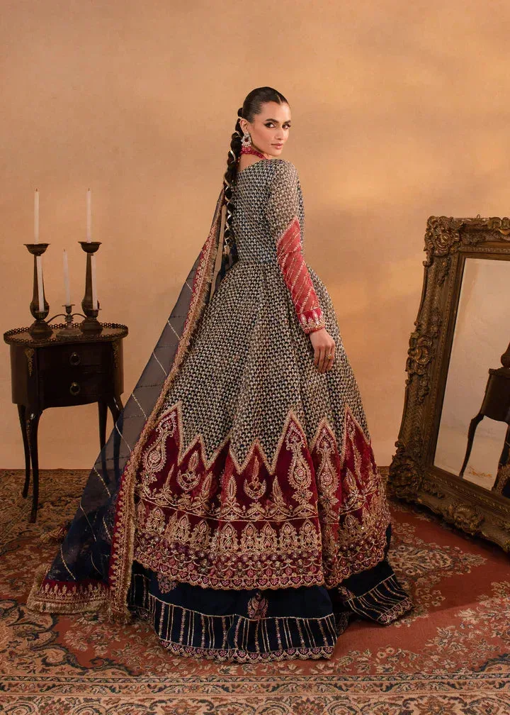 Maria Osama Khan Sajni Wedding Festive Orange Raw Silk – view 6 – Poshaq