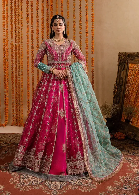 Maria Osama Khan Sajni Wedding Festive White Raw Silk – view 1 – Poshaq