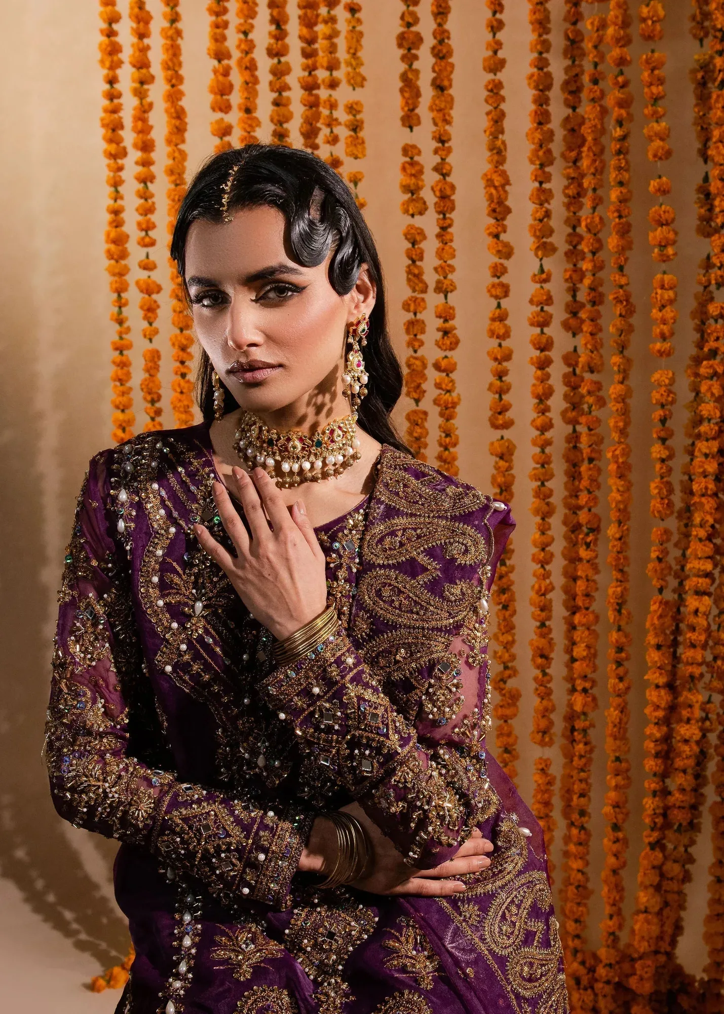 Maria Osama Khan Sajni Wedding Festive White Raw Silk – view 4 – Poshaq