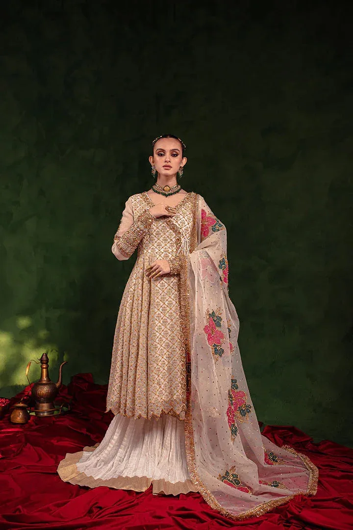 Maria Osama Khan Salma Sitara White Organza – view 3 – Poshaq