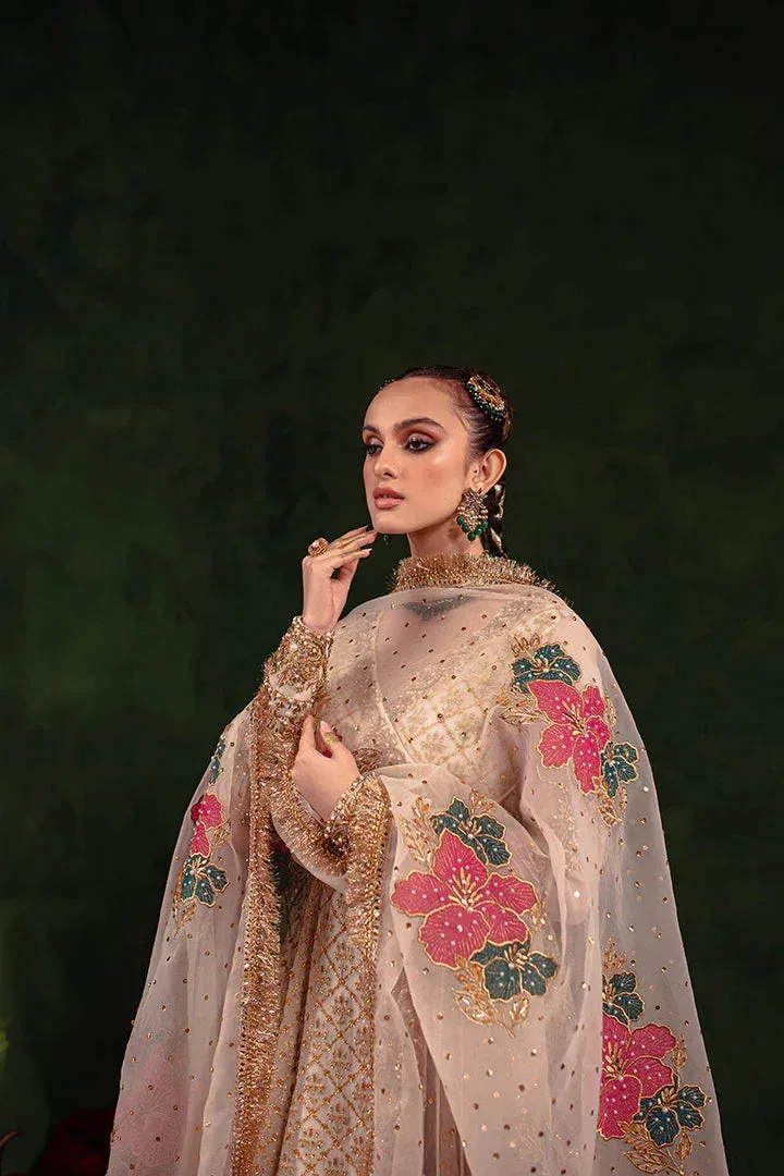 Maria Osama Khan Salma Sitara White Organza – view 5 – Poshaq