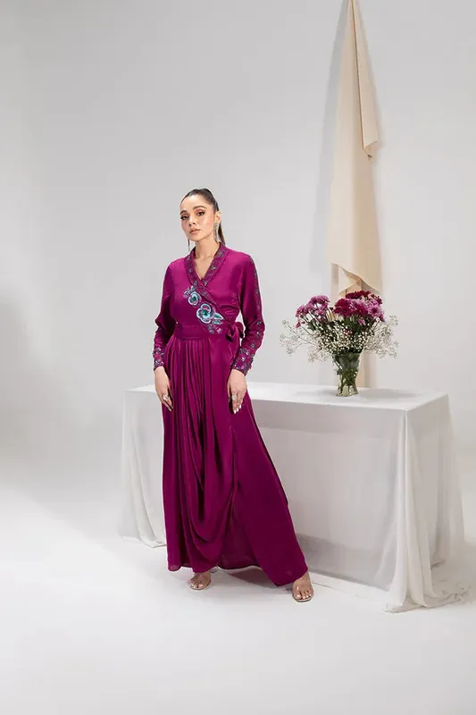 Maria Osama Khan Tiffany Formals Purple Grip – view 1 – Poshaq