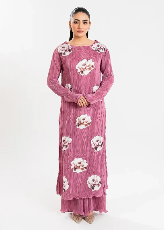 Maria Osama Khan Claire Pleated Silk Silk – view 1 – Poshaq