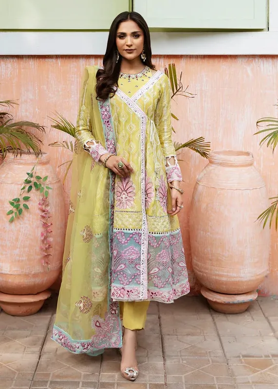 Maria Osama Khan Rang e Noor Eid Edit Yellow Organza – view 1 – Poshaq