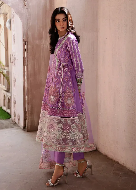 Maria Osama Khan Rang e Noor Eid Edit Lilac Organza – view 1 – Poshaq