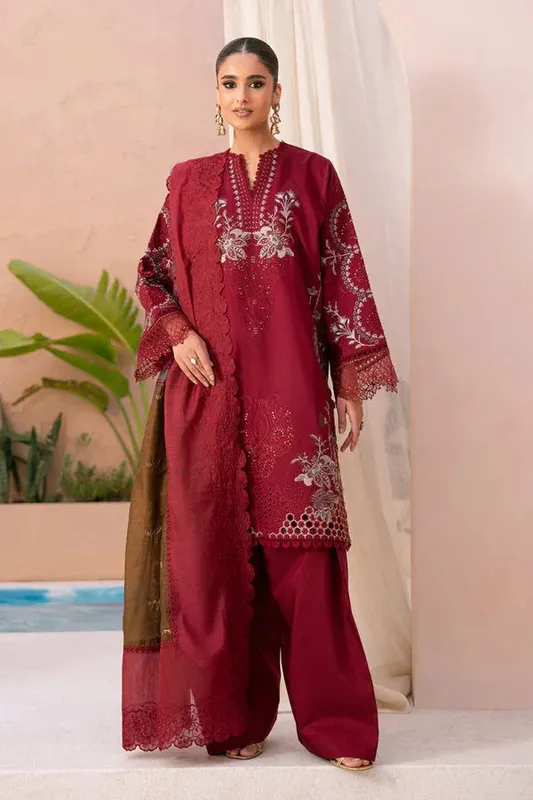 Marjjan Amani Luxe Burgundy Organza – view 1 – Poshaq