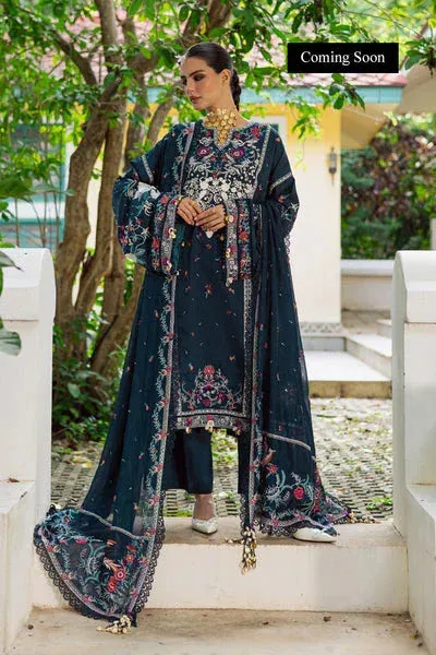 Marjjan Lovella Winter 25 Midnight Blue Organza – view 1 – Poshaq