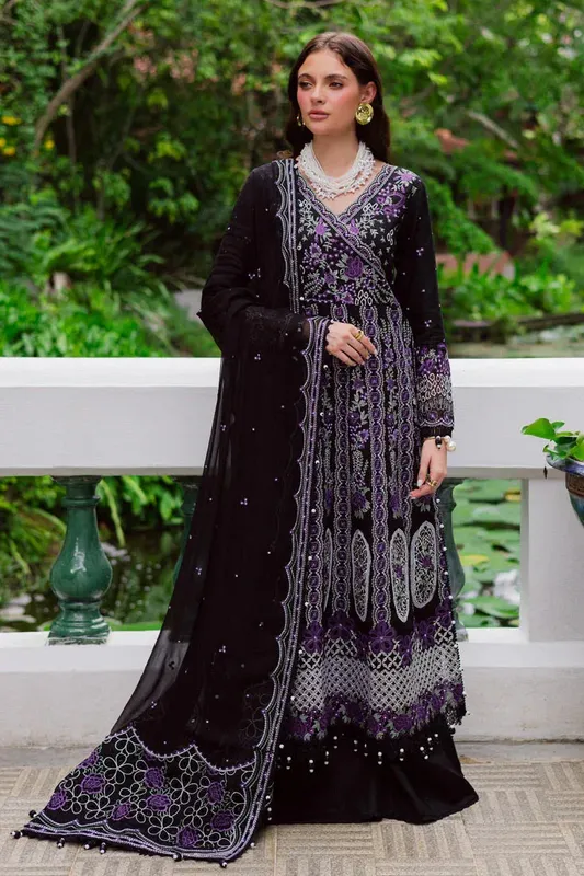 Marjjan Bella Karandi 25 Black Organza – view 1 – Poshaq