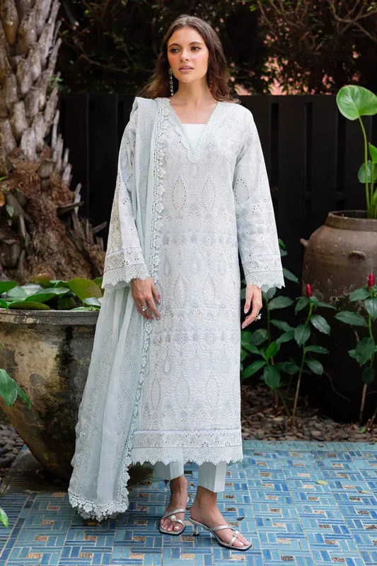 Marjjan Seraya Lawn 25 Mint Chiffon – view 1 – Poshaq