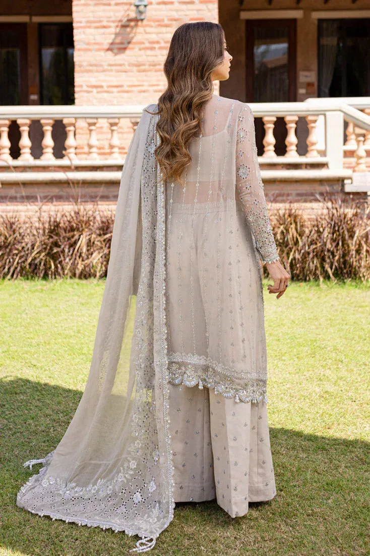Pale brown chiffon formal dress with subtle silk accents – view 5 – Poshaq