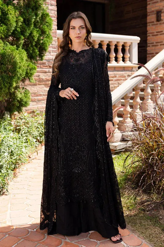 Marjjan Isabella Formals Black Raw Silk – view 1 – Poshaq
