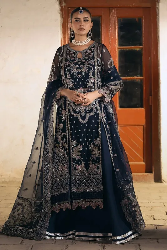 Motifz Luxury Formals Blue Organza – view 1 – Poshaq