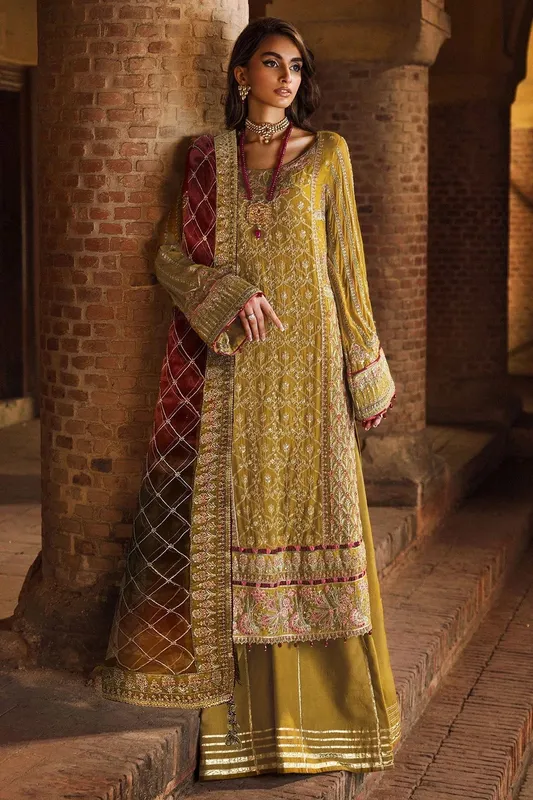 Motifz Luxury Formal Mehndi Organza – view 1 – Poshaq