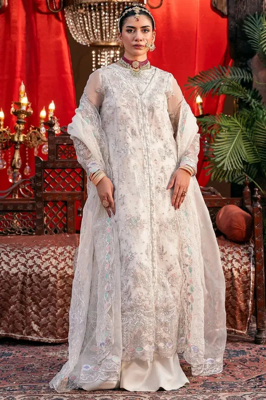 Motifz Luxury Formal white Organza – view 1 – Poshaq