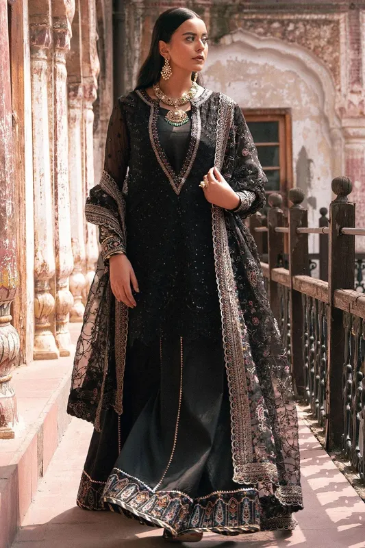 Motifz Luxury Formal Black Organza – view 1 – Poshaq