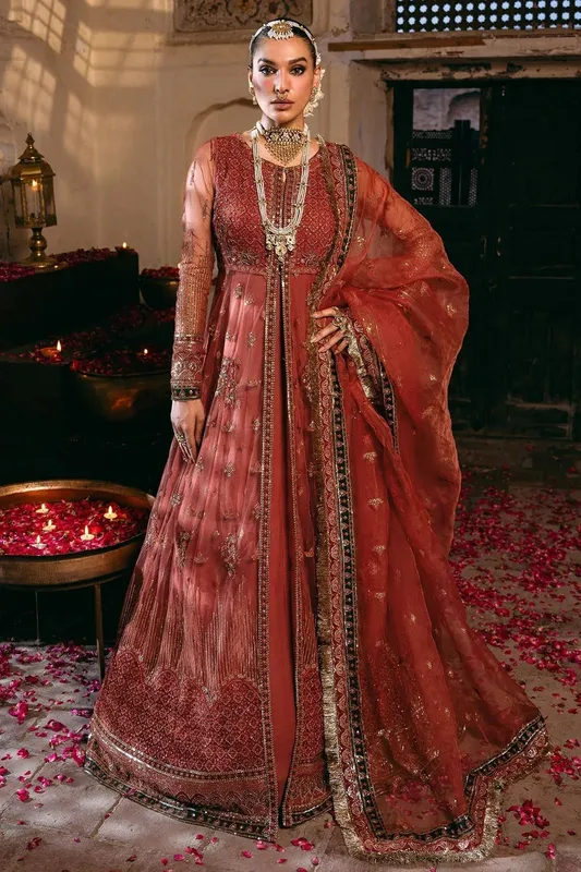 Motifz Luxury Formal red Organza – view 1 – Poshaq