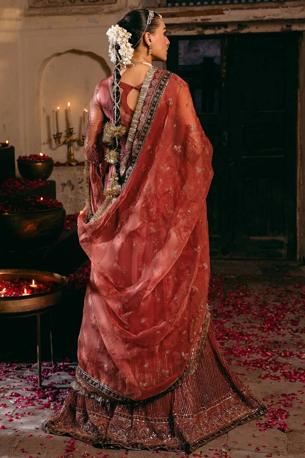 Motifz Luxury Formal red Organza – view 2 – Poshaq