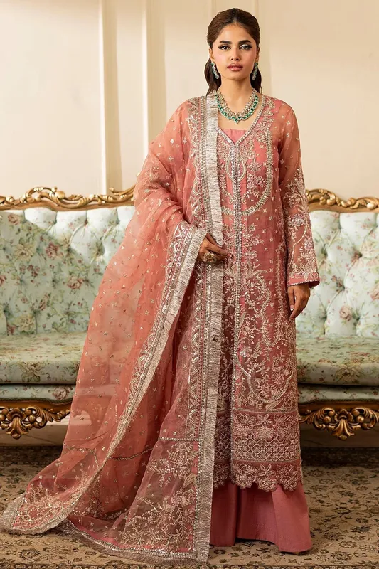Motifz Luxury Formal blush pink Organza – view 1 – Poshaq