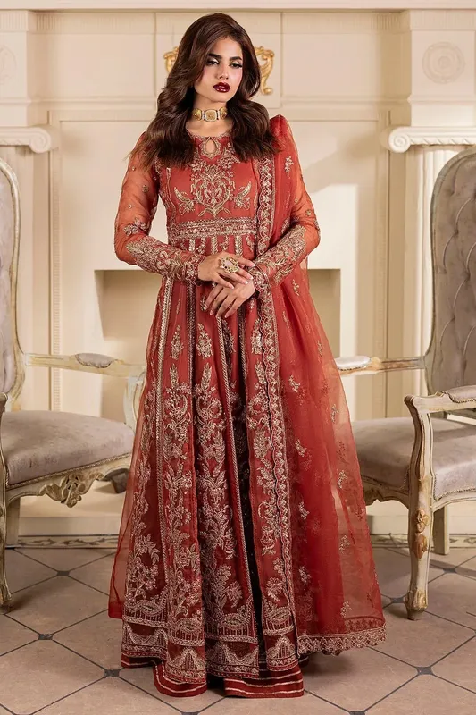 Motifz Luxury Formal pink Organza – view 1 – Poshaq