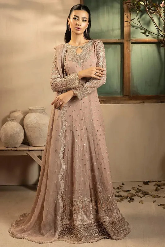Motifz Luxury Formal brown Chiffon – view 1 – Poshaq