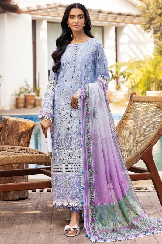 Motifz Premium Lawn 25 Lilac Chiffon – view 1 – Poshaq