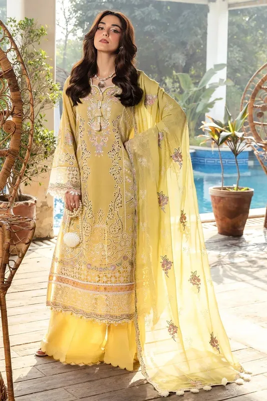 Motifz Premium Lawn 25 Yellow Cotton – view 1 – Poshaq