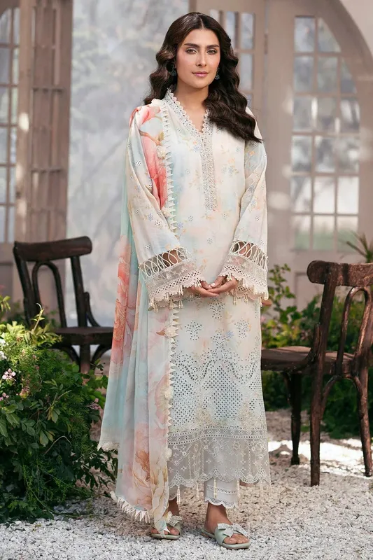 Motifz Premium Lawn 25 Grey Chiffon – view 1 – Poshaq