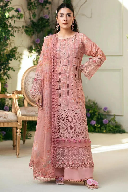 Motifz Premium Lawn 25 Pink Chiffon – view 1 – Poshaq