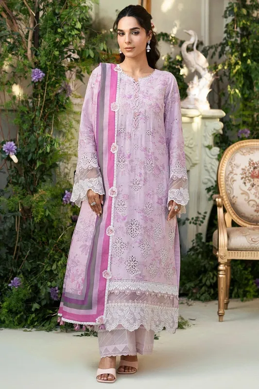 Motifz Premium Lawn 25 Lilac Cotton – view 1 – Poshaq