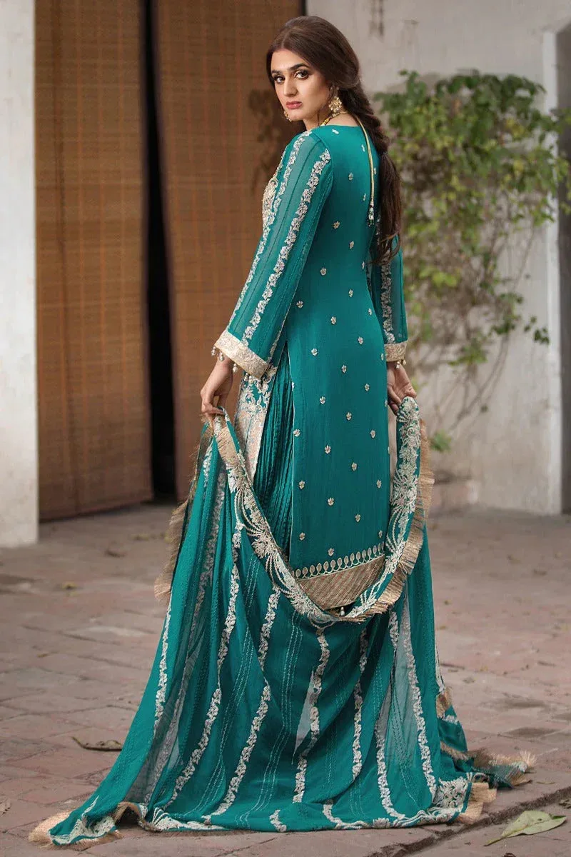 Motifz Luxury Formal Emerald Green Chiffon – view 2 – Poshaq