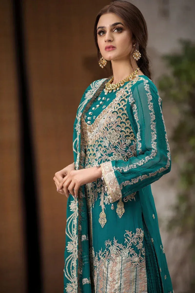 Motifz Luxury Formal Emerald Green Chiffon – view 3 – Poshaq