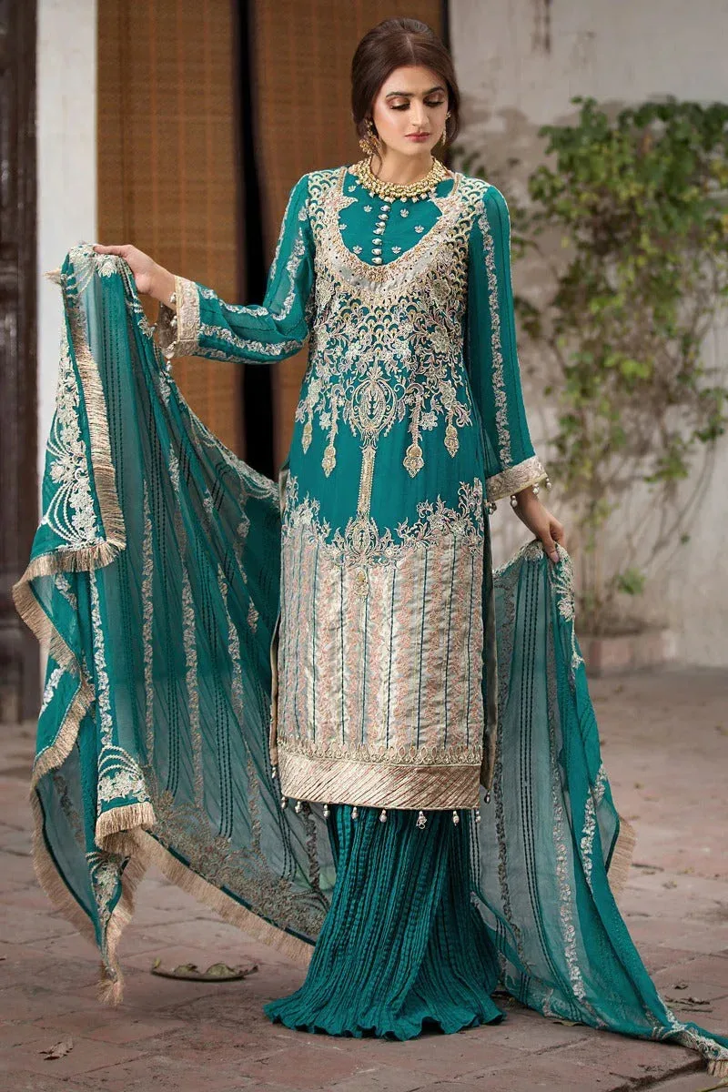 Motifz Luxury Formal Emerald Green Chiffon – view 4 – Poshaq