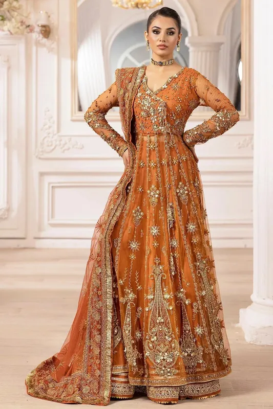 Motifz Luxury Formal Rust Brown Silk – view 1 – Poshaq