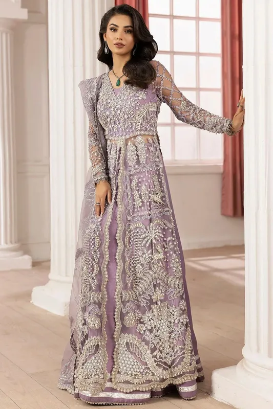 Motifz Luxury Formal Lilac Gray Organza – view 1 – Poshaq