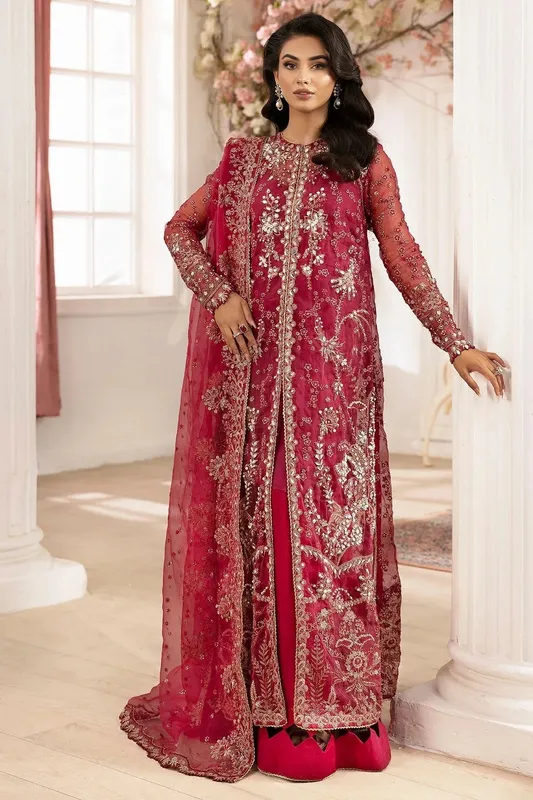 Motifz Luxury Formal Carrot Pink Organza – view 1 – Poshaq