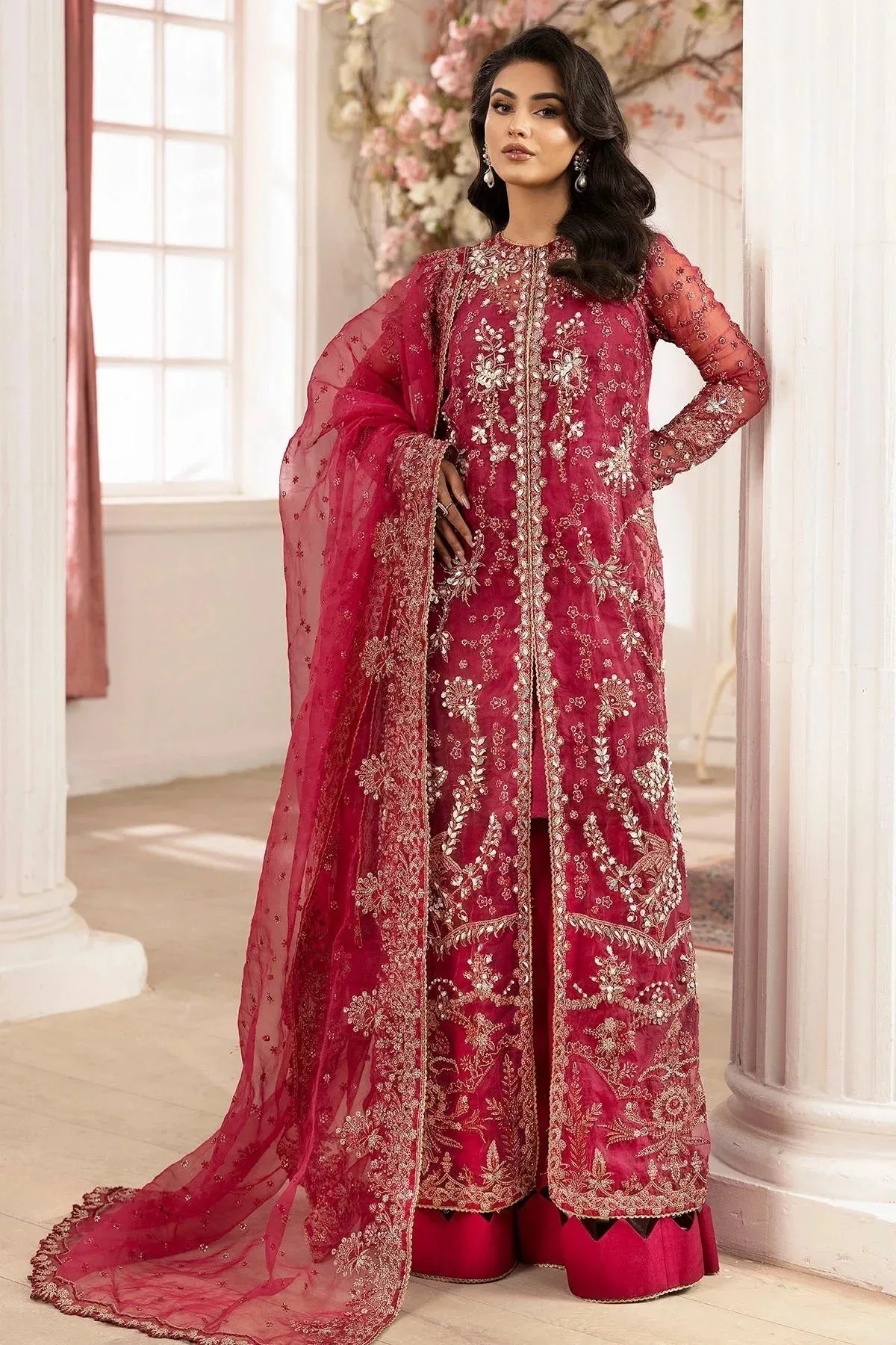 Motifz Luxury Formal Carrot Pink Organza – view 3 – Poshaq