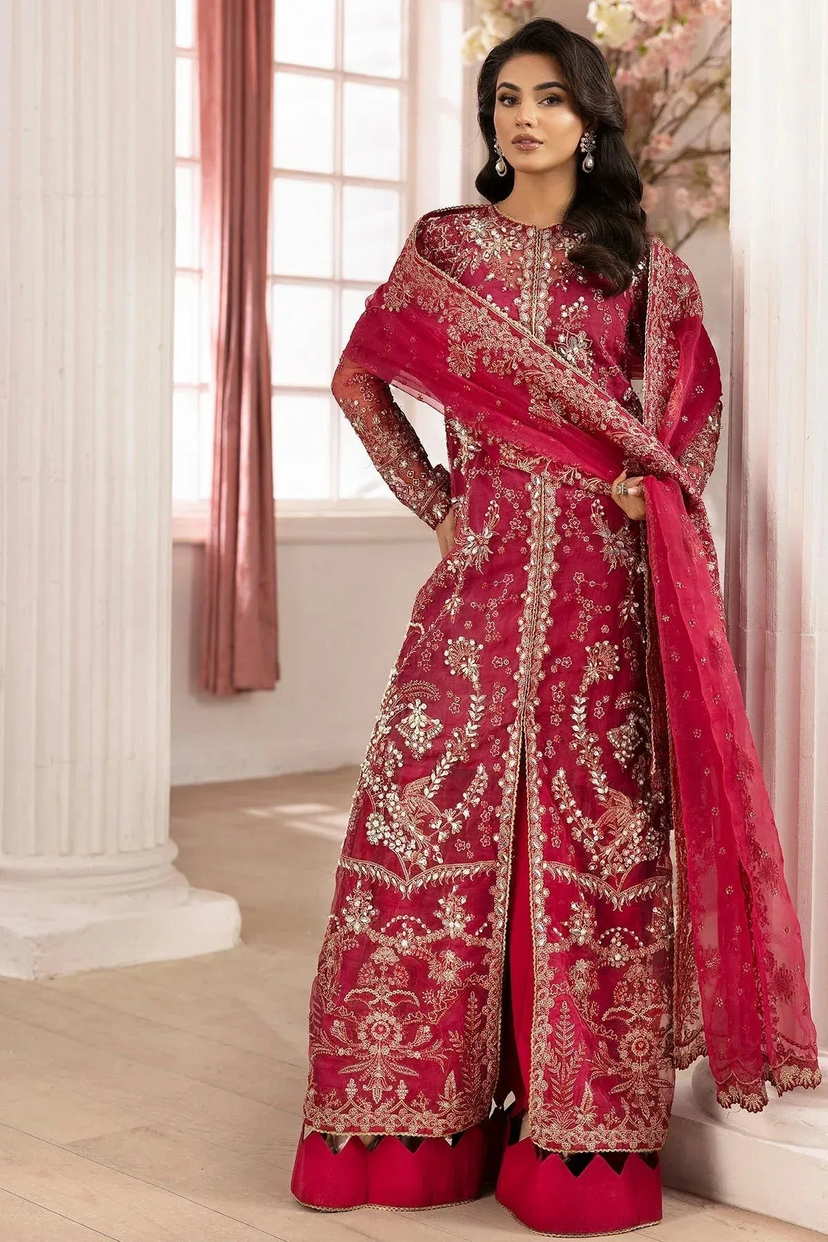 Motifz Luxury Formal Carrot Pink Organza – view 4 – Poshaq