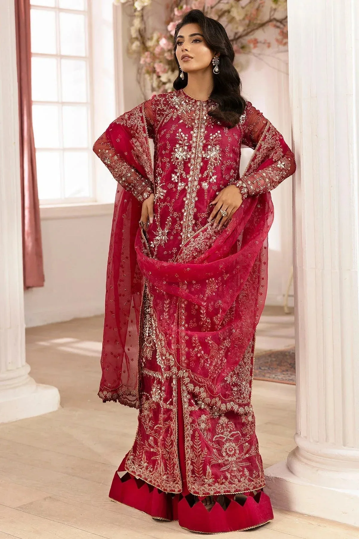 Motifz Luxury Formal Carrot Pink Organza – view 5 – Poshaq