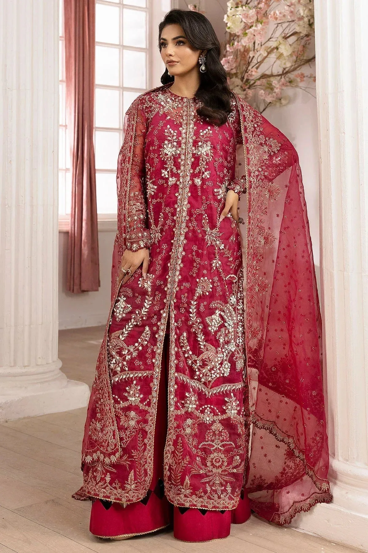 Motifz Luxury Formal Carrot Pink Organza – view 6 – Poshaq