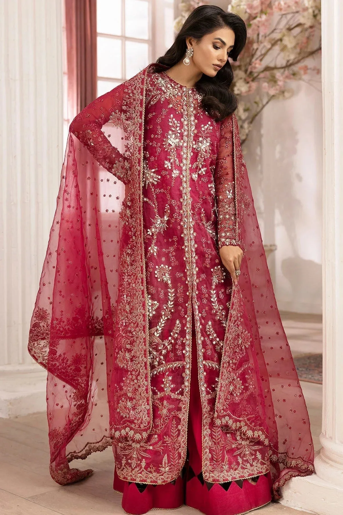 Motifz Luxury Formal Carrot Pink Organza – view 7 – Poshaq