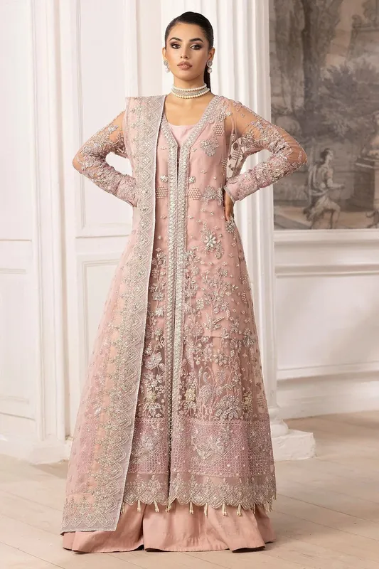Motifz Luxury Formal Pastel Pink Organza – view 1 – Poshaq